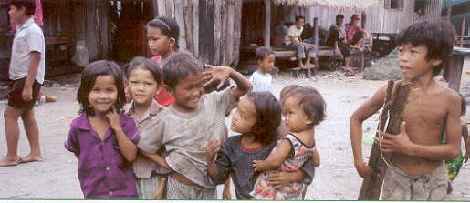 Children in an Asian village